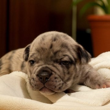 フレンチブルドッグ【沖縄県・女の子・2025年10月14日・ブルーマール】の写真「レアカラーの可愛い女の子です♪」