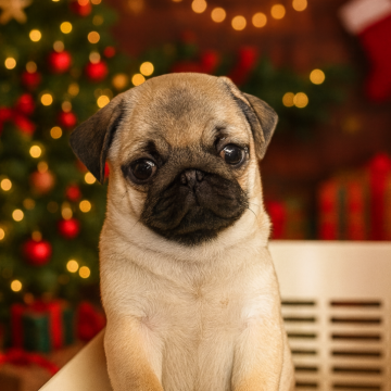 パグ【鹿児島県・女の子・2025年9月14日・フォーン】の写真「コロムチ女子のピンクちゃん🩷」